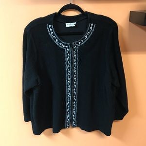 *PlusSize* ZIP up black sweater